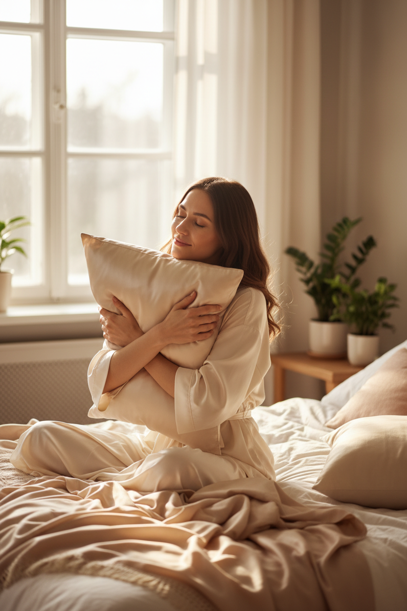 Lumeris 100% Mulberry Szatén Selyem Párnahuzat 19 Momme